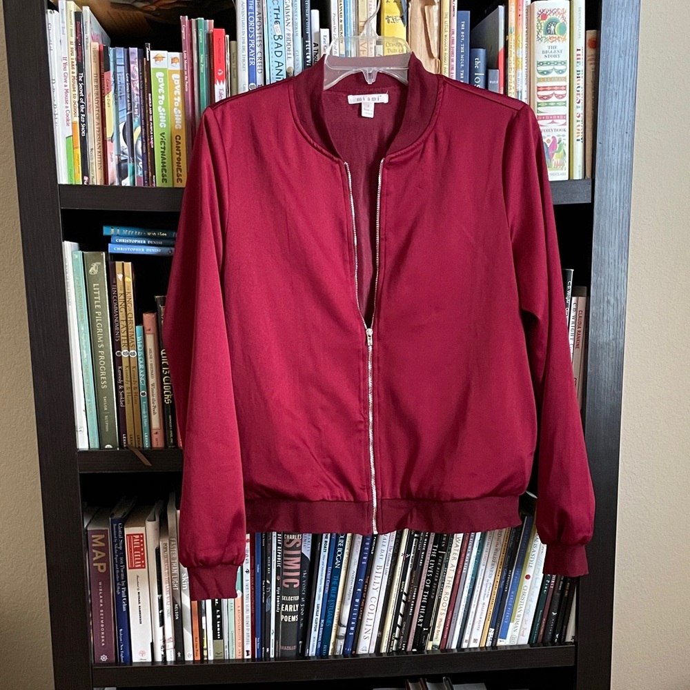 Miami Deep Red Bomber Jacket